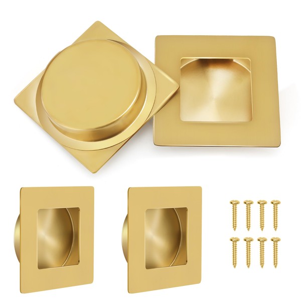 Malimali 2-3/4 Inch Recessed Finger Flush Pulls for Pocket Door
