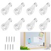 Qjaiune 120 Pack Glass Window Retainer Clips - Clear Door