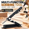 Multi-Function Scribing Ruler for Woodworking – Adjustable Contour Measuring and