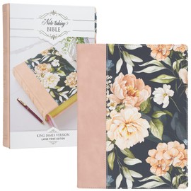 KJV Holy Bible, Large Print Note-taking Bible, Vegan Leather Hardcover - King James Version, Dusty Peach Printed (KJV Note-taking Editions)