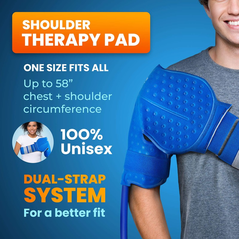 PhysioNatural - Contoured & Flexible Shoulder Pad with Elastic Straps