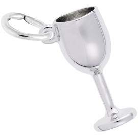 Rembrandt Sterling Silver Wine Glass Charm by Rembrandt