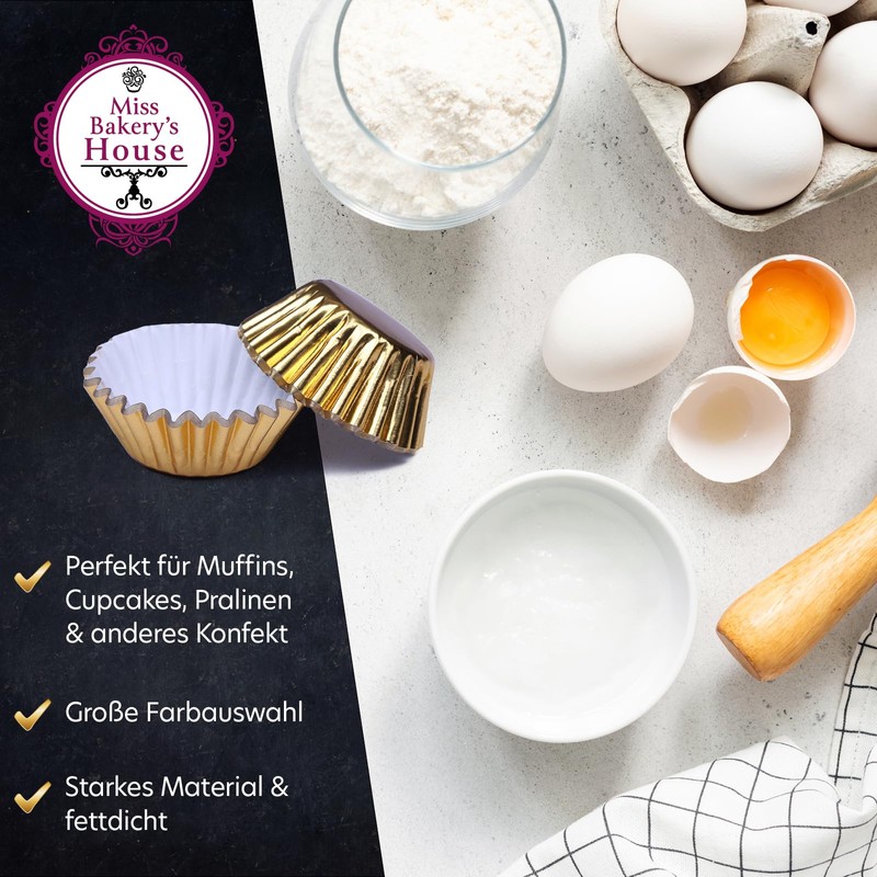Miss Bakery's House Mini Muffin Cases Foil - Diameter 32