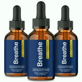 Breathe (3 Pack) Breathe Drops for Lung Cleanse & Detox, Respiratory Support Droppers
