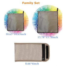 Anti Radiation Labtop Pad,Laptop EMF Radiation Blocking Pad Computer Tablets Notebooks Thigh Pad Shield Protection Pouch Faraday Fabric Bag,5G RF GPS RFID Security Pouch (Set-3pcs)