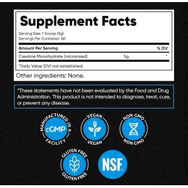 Venture Pal Creatine Monohydrate 60 Servings Micronized Powder 10.6oz Unflavored