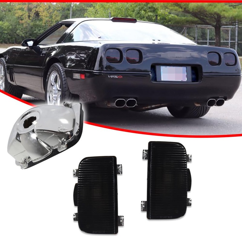 GTINTHEBOX 2PCS Smoked Lens Tailgate Reverse Backup Lights Lamps Housing