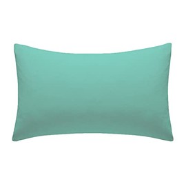 Polycotton Pillowcases 2 Pack 50x75cm [23 Colors] Plain Dyed Housewife Pillow Cases Pair with Envelop Enclosure Poly Cotton Fabric (Mint Green)