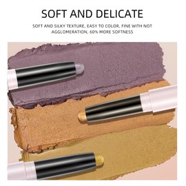 Eyeshadow Stick, Metallic Shimmer Cream Eyeshadow Pencil, Eye Brightener Stick, Smoky Eye Shadow Pen, Waterproof Highlighter Makeup Stick for Girls Women Sparkling Eye Makeup (#7(Pearlescent))