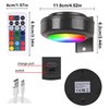 WRalwaysLX 1 Pack LED Wall Light, Black Shell and Color-Changing