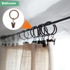 M METERXITY 40-Pack Red Bronze Curtain Rings with Clips, Rustproof