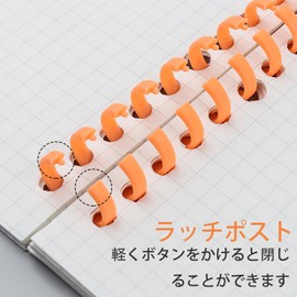 ALLVD Loose Leaf 30 Hole Bound Rings 10 Pieces (5 Black and 5 White), Ring Diameter 0.5 inches (12 mm) A 4/B 5/A, 5 Sizes Compatible Hole Spacing 0.37 inches (9.5 mm) Cuttable High Flexible Binding