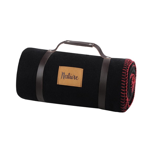 Lovely Casa Dawson Fleece Blanket - Black - Size 130