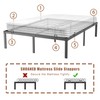 SHOANED Adjustable Non Slip Mattress Gaskets for Metal Bed Frame