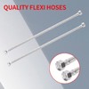 Heable Pair of Flexible Pipes for Bathroom/Kitchen/Toilet Taps British Standard