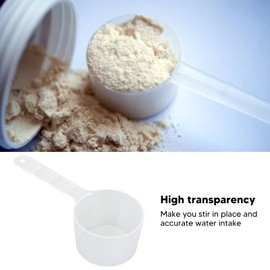 10 Cucharas Medidoras Transparentes con Escala, Cucharas Medidoras Reutilizables deLargo para Tomar Polvo, Gel, Polvo de Película Suave, Cucharas de Plástico para Máscara de