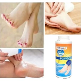 YSAMAX 2x Soft Feel Foot Powder, Foot Odour Eliminator Talc, Stinky Soft Feet Powder, Soothes Refreshes (Pack of 2)