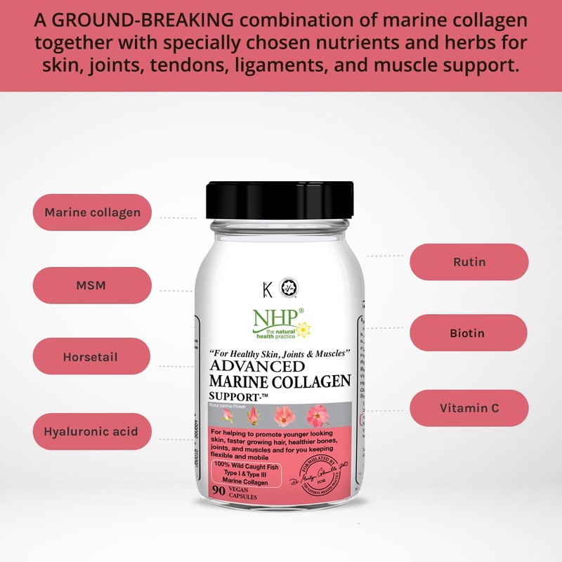 Advanced Marine Collagen Support, specifically Designed to Support Skin, Joints,
