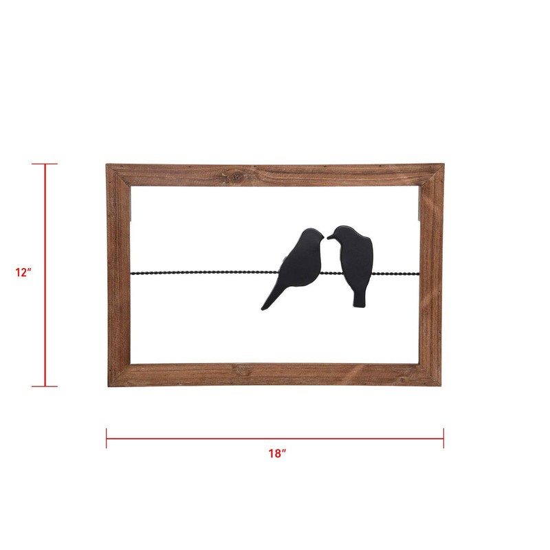 Foreside Home & Garden 18 x 12 inch Rustic Birds