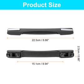 8.86" x 0.98" Luggage Handle, Pull Handle Grip Replacement, Spare Suitcase Replacement Handles for Bag Travelling Package, Black