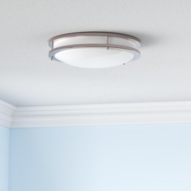 LUXRITE 16 Inch LED Flush Mount Ceiling Light, CCT Color Temperature Selectable 2700K | 3000K | 3500K | 4000K | 5000K, Dimmable Ceiling Light Fixture, 24W, 1960 Lumens, Energy Star, ETL Listed