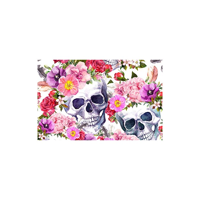 Destination Vinyl Pens Pink Flowery Sugar Skull Art Cover Black