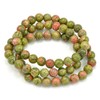 Paialco 8mm Unakite Gemstone Stretch Beaded Bracelet, Pack of 3