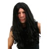 WIG ME UP - LM-155-P103 Perücke: Black Metal Headbanger Matte
