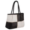 EyeCatch - Patchwork Ladies Faux Leather Tote Shoulder Bag Womens