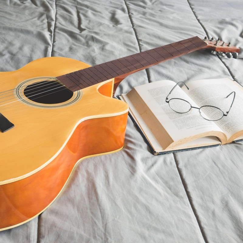 Unfinished Guitar Fretboard Fingerboard Rosewood Unfinished Guitar Neck Replacement for