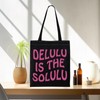 PWHAOO Delulu Life Tote Bag Delulu Is The Solulu Tote