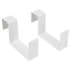 MIDE Products 1.5-FBH-WHT Slip-on Flower Box Holders, White, Pair