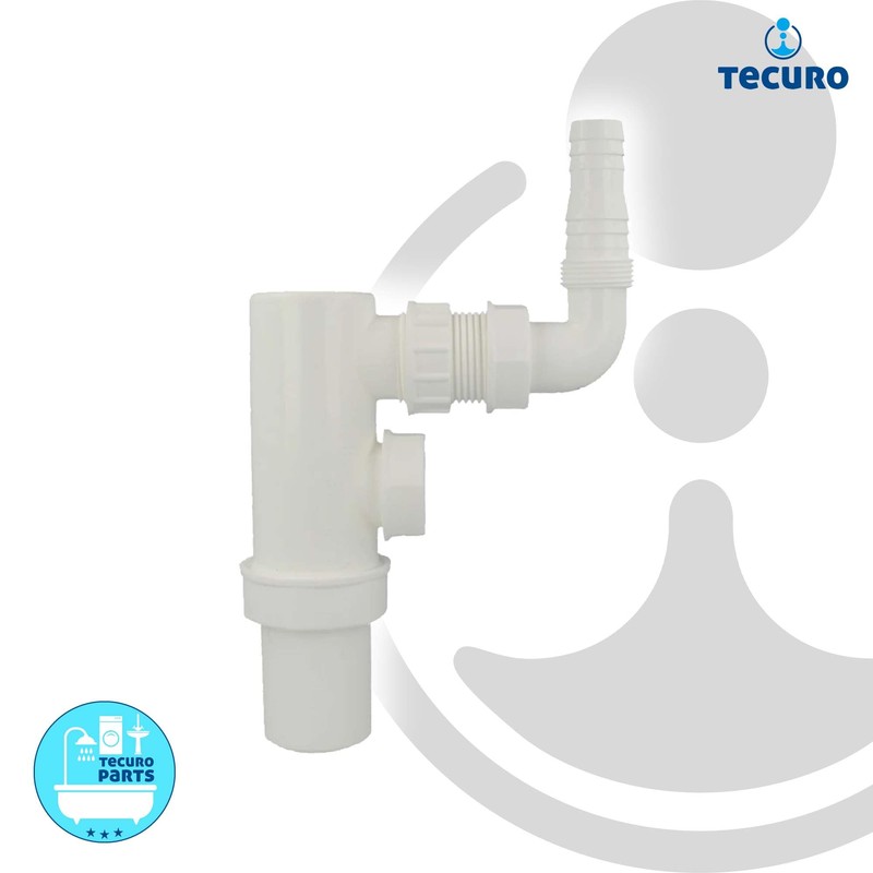 tecuro -58750- Appliance siphon for washing machines and dishwashers, compatible
