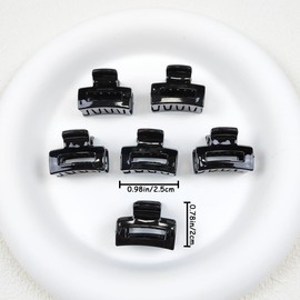 20 PCS Small Rectangular Hair Claw Clips Square Hair Claw Strong Hold Hairpins Non-slip Jaw Clips Acrylic Hair Pins Cute Hair Styling Accessories for Women Girls