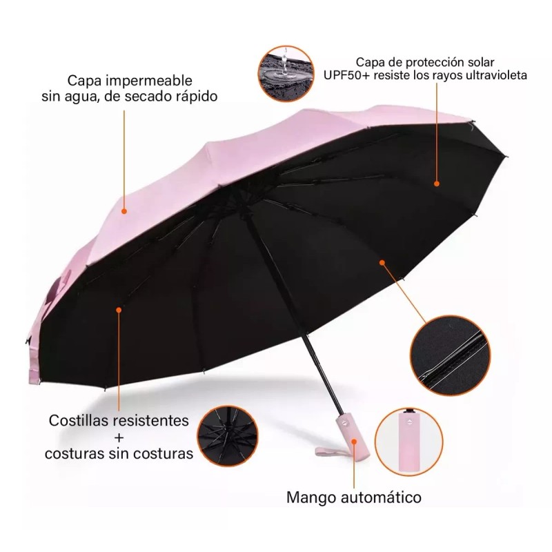 A15 Paraguas Portátil Automático Con Protección 100% Uv