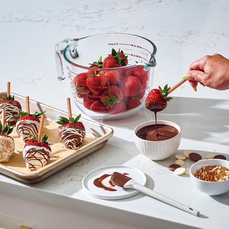 8 Cup Large Glass Measuring Cup - Kitchen Mixing Bowl