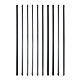 3/4 Inch Round x 32 Inch Length Staircase Deck Balusters Standard Plain Black Coated for Stair/Deck/Porch Pack of 10