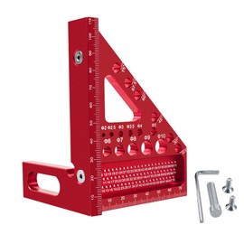 Laroal 3D Speed Square With 11 Drill Holes And Positioning Aid Accurate Carpenters Square 22 5 To 90 Degree Aluminum Alloy Combination Square With Angle Position Pin Tool