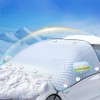 2024 Car Windshield Cover, Front Cover, Anti-freeze, Car Sunshade for Cars, 4 Windproof, Fixed Mirror Protective Cover, 5 Layer Structure, Thick, 12 Built-in Strong Magnets, Snowproof, Waterproof,