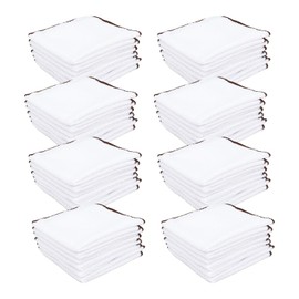 TRIO HOME® All Purpose Microfiber Cloth Set, Ultra Absorbent Car Washing Cloth Reusable and Washable, lint Free Towels for Kitchen, Bathroom, Cars, Window, Cleaning, dusting - 12"x12" (48, White)