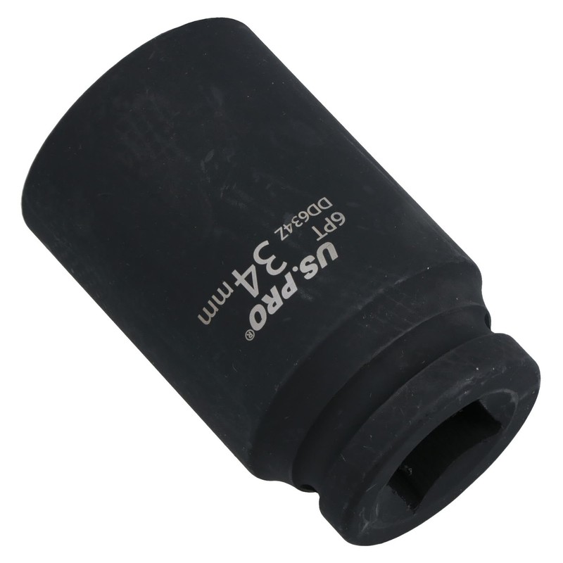34mm Metric 3/4 Drive Double Deep Impact Socket 6 Sided