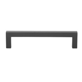 GlideRite Hardware 5-1/16" 128mm Center Solid Square Cabinet Bar Pull Handles - 5-3/8" Length, Matte Black, 21683-128