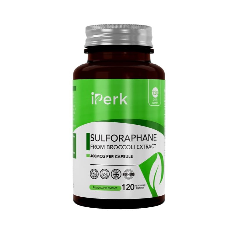 iperk Sulforaphane 400mcg per Capsule from Broccoli Extract | 120