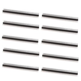 bnafes 10PCS 40Pin 2.54mm Dual Row Right Angle PCB Male Pin Header Strip Connector