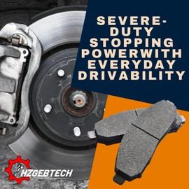 HZGEBTECH 2Pcs Disc Brake Pad Set Front Rear Brake Pads Break Pad fits F-250 Super Duty 2007 2006 2005 fits F-350 Super Duty 2007 2006 2005