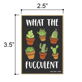 Honey Dew Gifts, What The Fucculent, 2.5 inch by 3.5 inch, Locker Decoration, Refrigerator Magnets, Fridge Magnets, Succulent Gifts for Cactus Lover, Cactus Mom, 75949