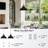 HMVPL Battery Operated Outdoor Chandelier for Gazebo, Rechargeable Outdoor Hanging
