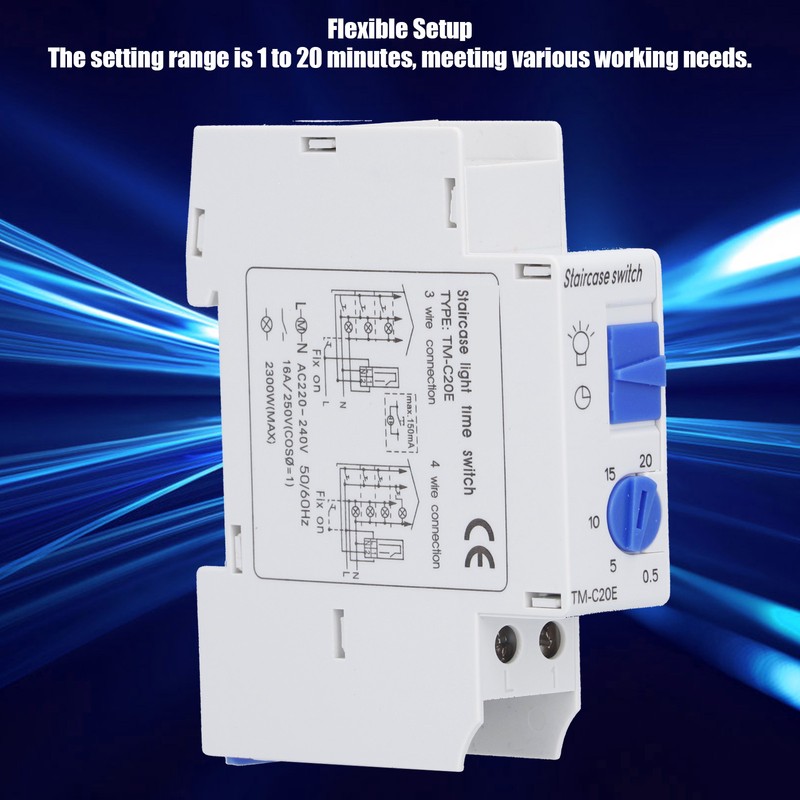 Time Switch Mechanical Adjustable Light Control Timer 20 Minutes Interval
