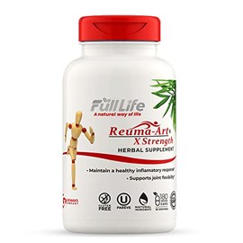 Full Life Reuma-Art X Strength – 400 mg Herbal Supplements - Supports Joint Flexibility – 180 Veggie Capsules