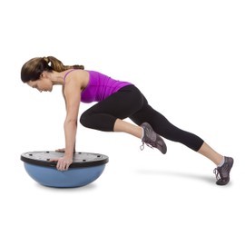 Bosu 65-Centimeter Dynamic Non-Slip Travel-Size Home Gym Workout Balance Ball Pod Trainer for Strength and Flexibility, Lime Green